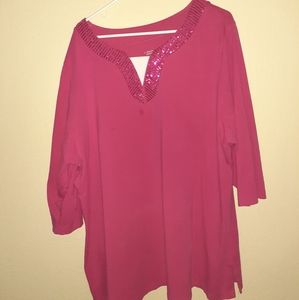 Pink Quarter Sleeve Top